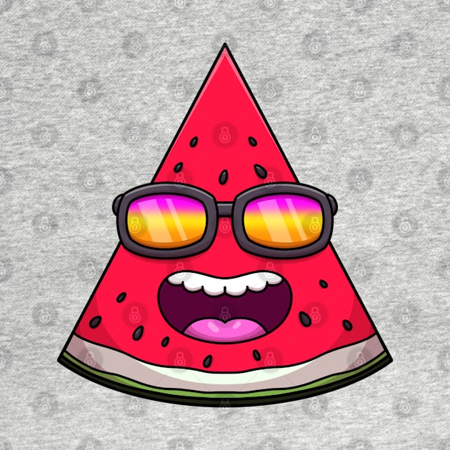 Cool Piece Of Watermelon Cartoon by TheMaskedTooner